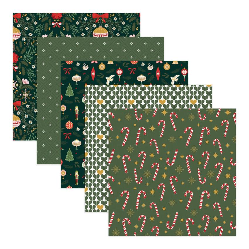 Spellbinders - Designpapier "Merry Moments" Paper Pack 6x6 Inch - 40 Bogen