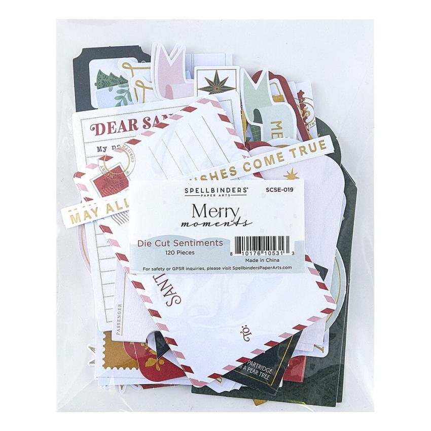 Spellbinders - Stanzteile "Merry Moments Sentiments" Die Cuts