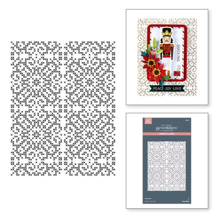 Spellbinders - Buchdrucktechnik "Criss Cross" BetterPress Plate