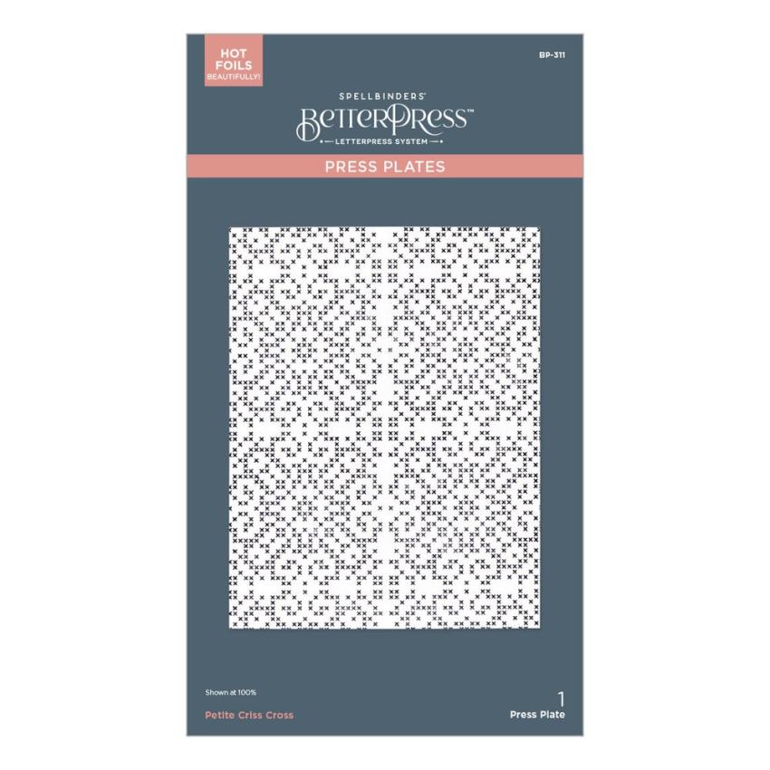 Spellbinders - Buchdrucktechnik "Criss Cross" BetterPress Plate