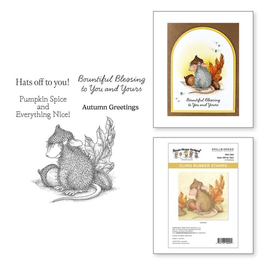 Spellbinders - Gummistempel Set "Hats Off to You!" Cling Stamp
