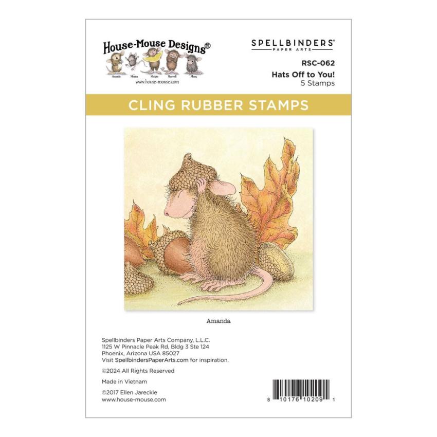 Spellbinders - Gummistempel Set "Hats Off to You!" Cling Stamp