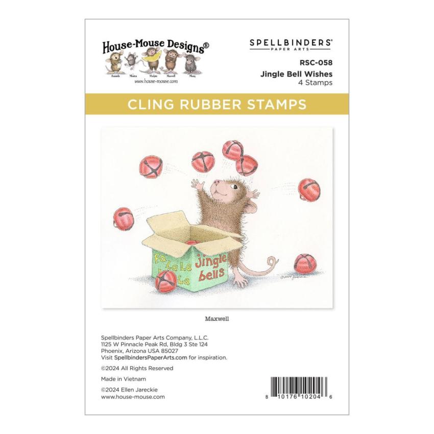 Spellbinders - Gummistempel Set "Jingle Bell Wishes" Cling Stamp