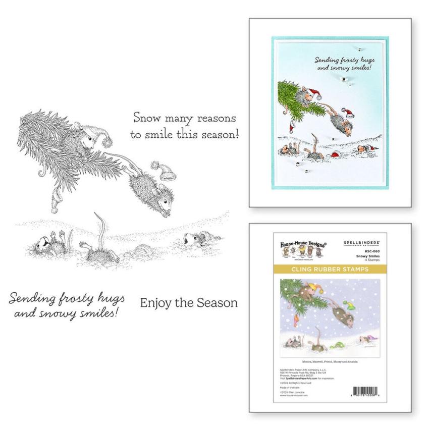 Spellbinders - Gummistempel Set "Snowy Smiles" Cling Stamp