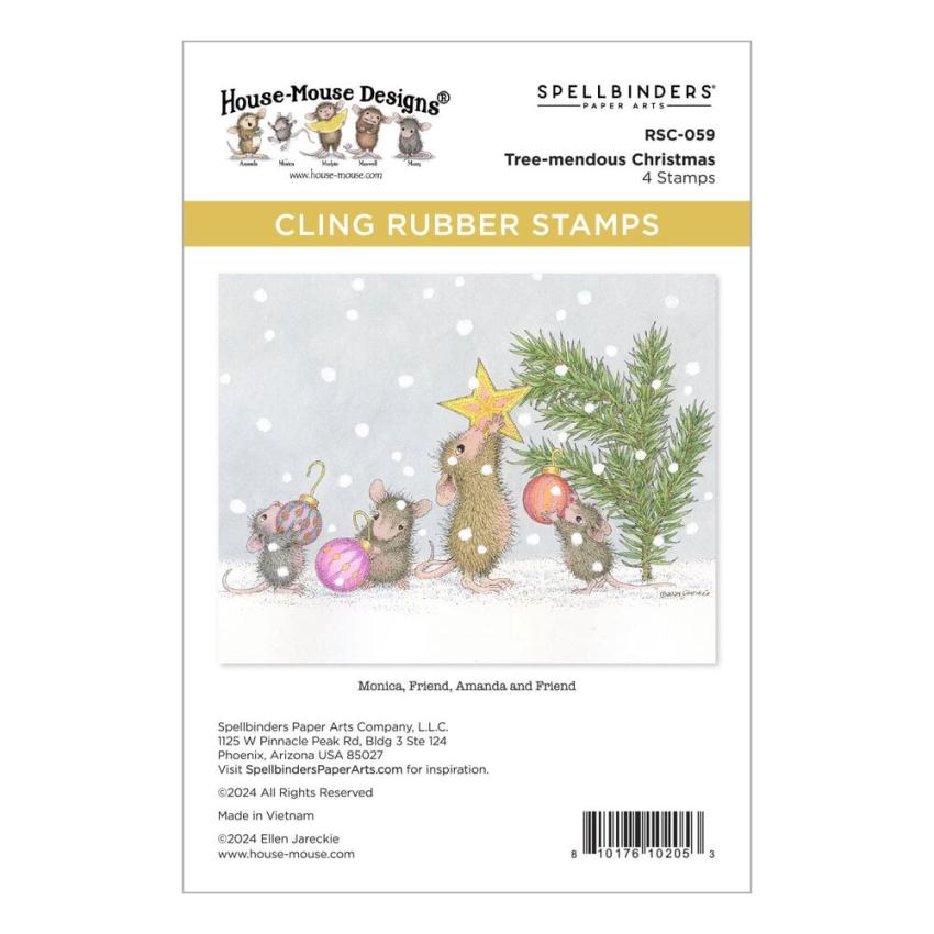 Spellbinders - Gummistempel Set "Tree-Mendous Christmas" Cling Stamp