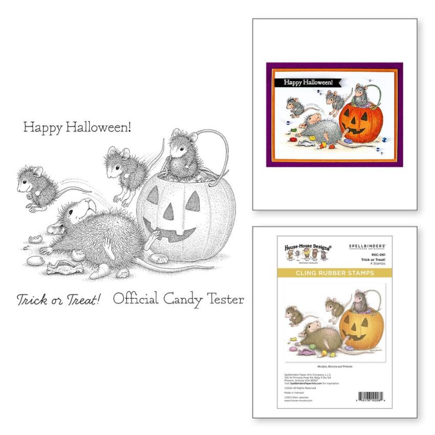 Spellbinders - Gummistempel Set "Trick or Treat!" Cling Stamp