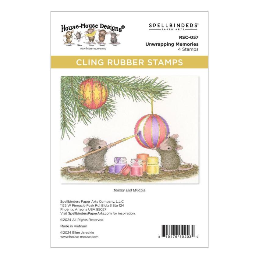 Spellbinders - Gummistempel Set "Unwrapping Memories" Cling Stamp