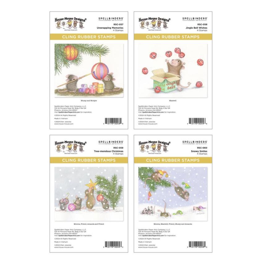 Spellbinders - Gummistempel Set "Tree-Mendous Christmas Collector Bundle" Cling Stamp