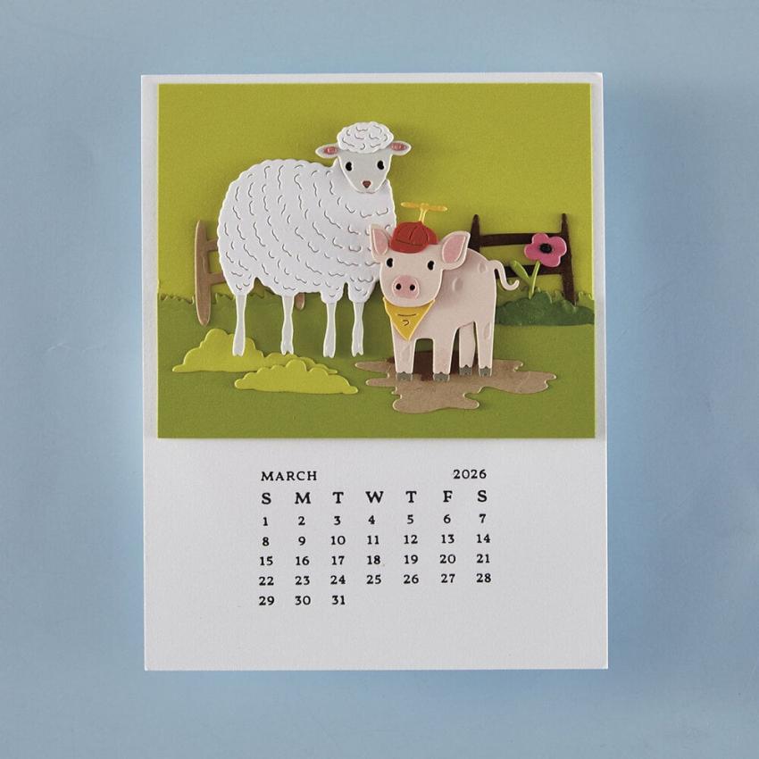 Spellbinders - Buchdrucktechnik "DIY 2026 Calendar" BetterPress Plate