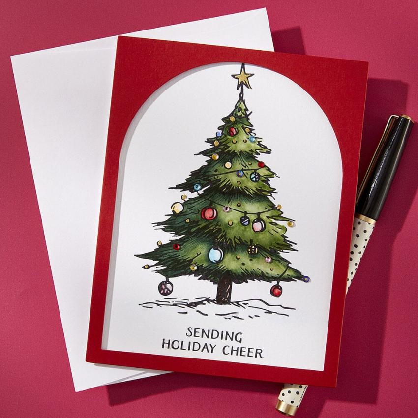 Spellbinders - Buchdrucktechnik "Twinkle Bright Tree" BetterPress Plate