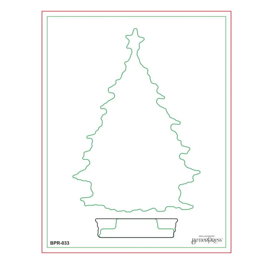 Spellbinders - Buchdrucktechnik "Twinkle Bright Tree" BetterPress Plate