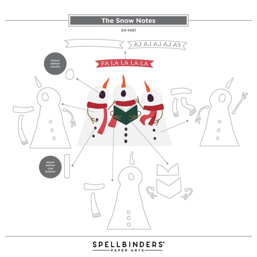 Spellbinders - Stanzschablone "The Snow Notes" Dies