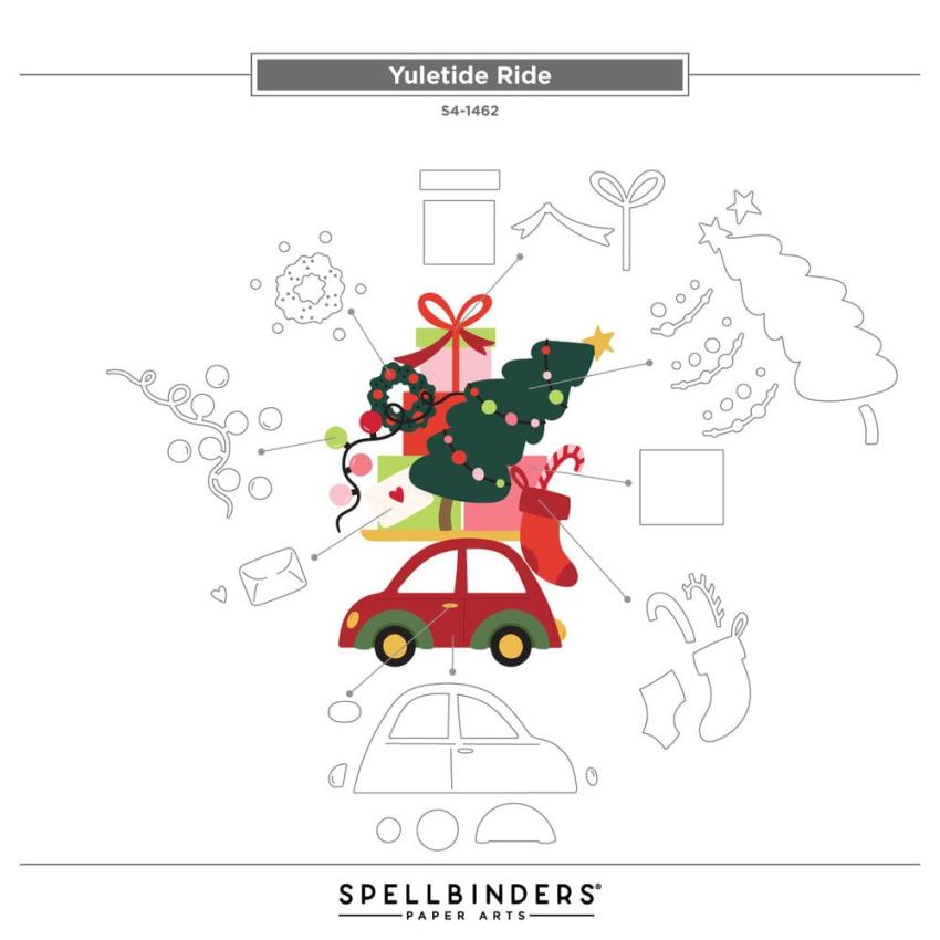 Spellbinders - Stanzschablone "Yuletide Ride" Dies