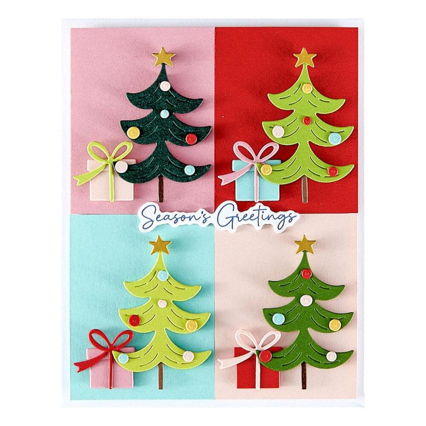 Spellbinders - Buchdrucktechnik "Merry Messages" BetterPress Plate & Dies