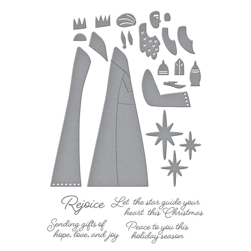 Spellbinders - Stempelset & Stanzschablone "The Three Magi" Clear Stamps & Dies