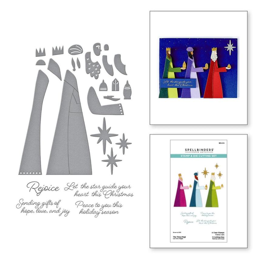 Spellbinders - Stempelset & Stanzschablone "The Three Magi" Clear Stamps & Dies