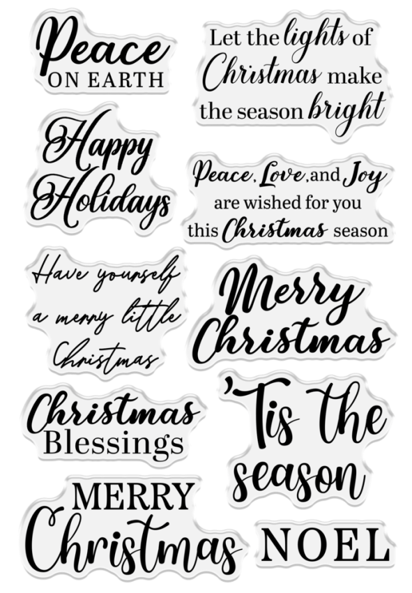Crafters Companion - Stempelset "Christmas Blessings" Clear Stamps