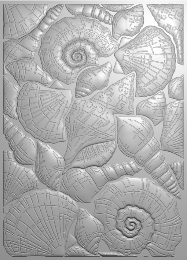 Crafters Companion - Prägefolder "Seashells" 3D Embossingfolder