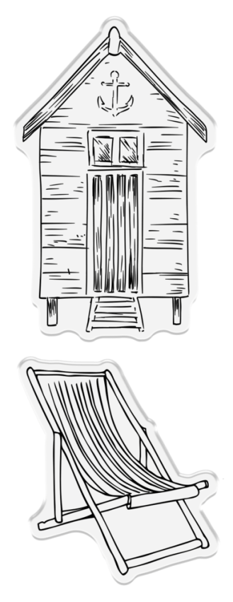 Crafters Companion - Stempelset & Stanzschablone "Beach Retreat" Stamp & Dies