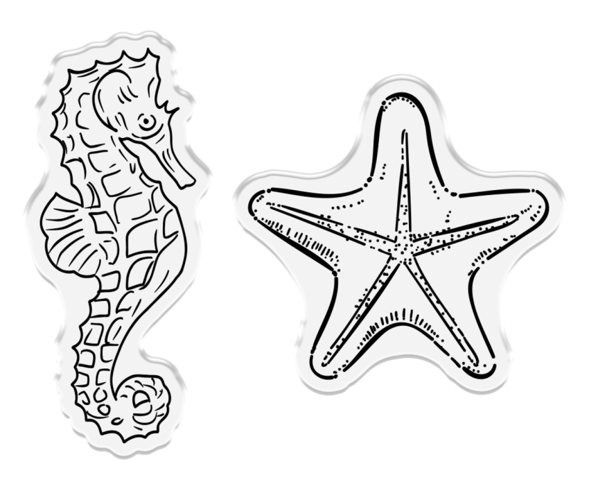 Crafters Companion - Stempelset & Stanzschablone "Under the Sea" Stamp & Dies