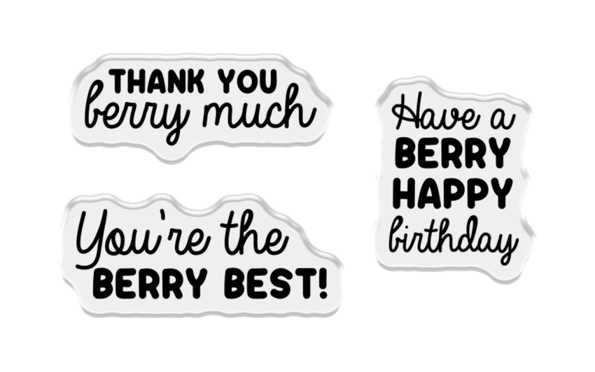 Crafters Companion - Stempelset & Stanzschablone "The Berry Best" Stamp & Dies