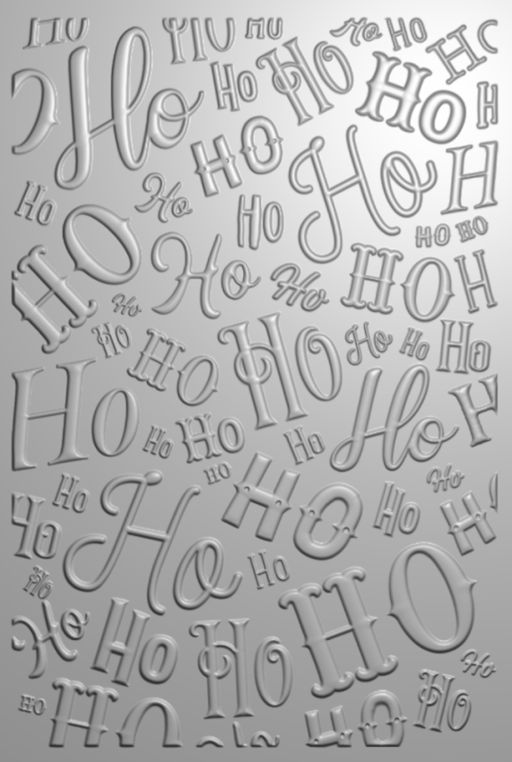 Crafters Companion - Prägefolder "Ho Ho Ho" 3D Embossingfolder