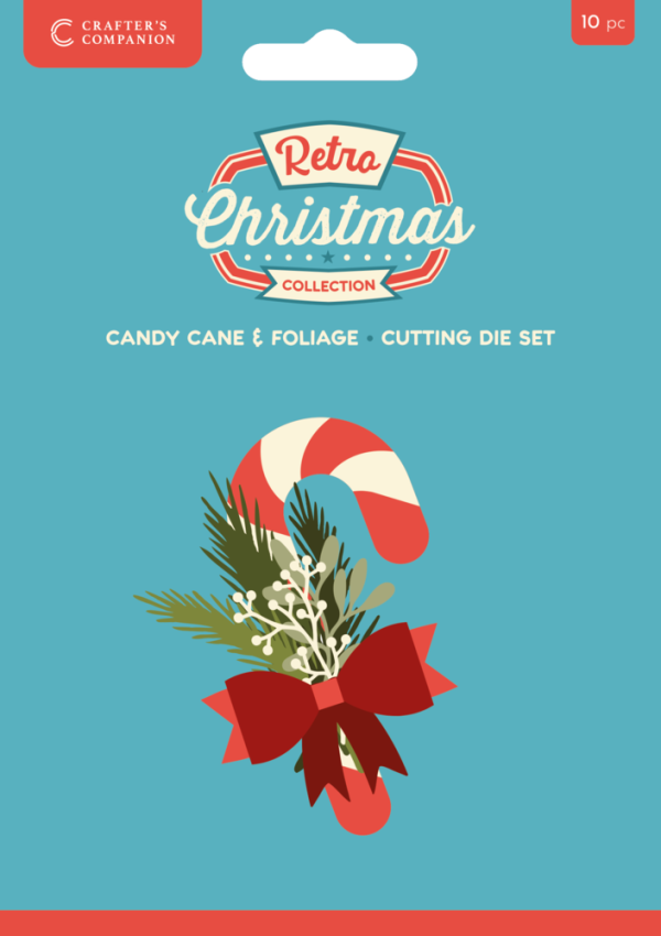 Crafters Companion - Stanzschablone "Candy Cane & Foliage" Dies