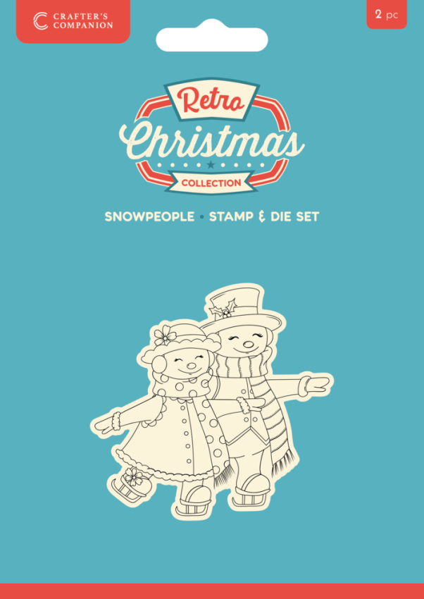 Crafters Companion - Stempelset & Stanzschablone "Snowpeople" Stamp & Dies