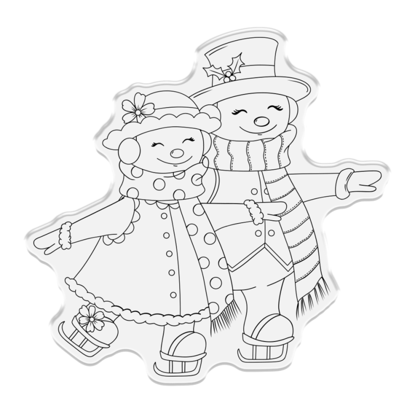 Crafters Companion - Stempelset & Stanzschablone "Snowpeople" Stamp & Dies