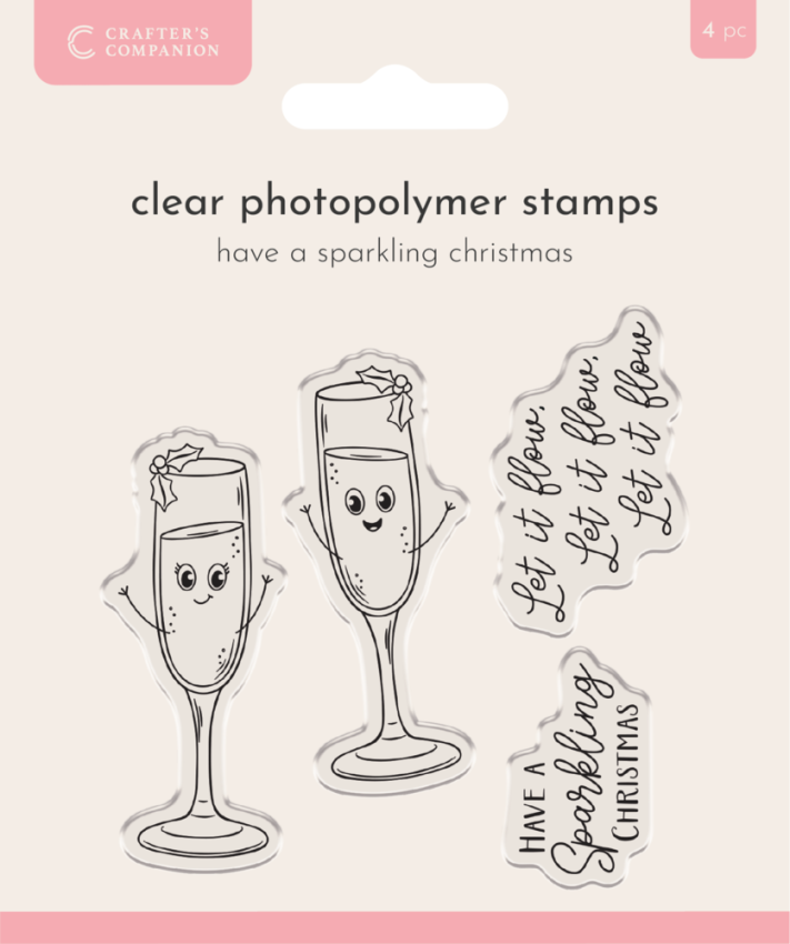 Crafters Companion - Stempelset "Have a Sparkling Christmas" Clear Stamps