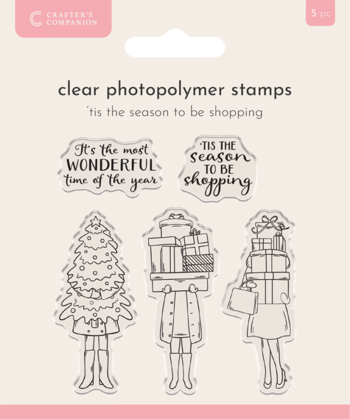 Crafters Companion - Stempelset "'Tis the Season to be Shopping" Clear Stamps