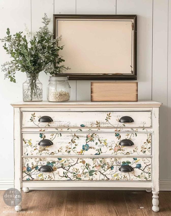 Re-Design with Prima - Transfer Aufkleber 24x35 Inch "Blue Vine" Decor Transfer 4 Bogen 