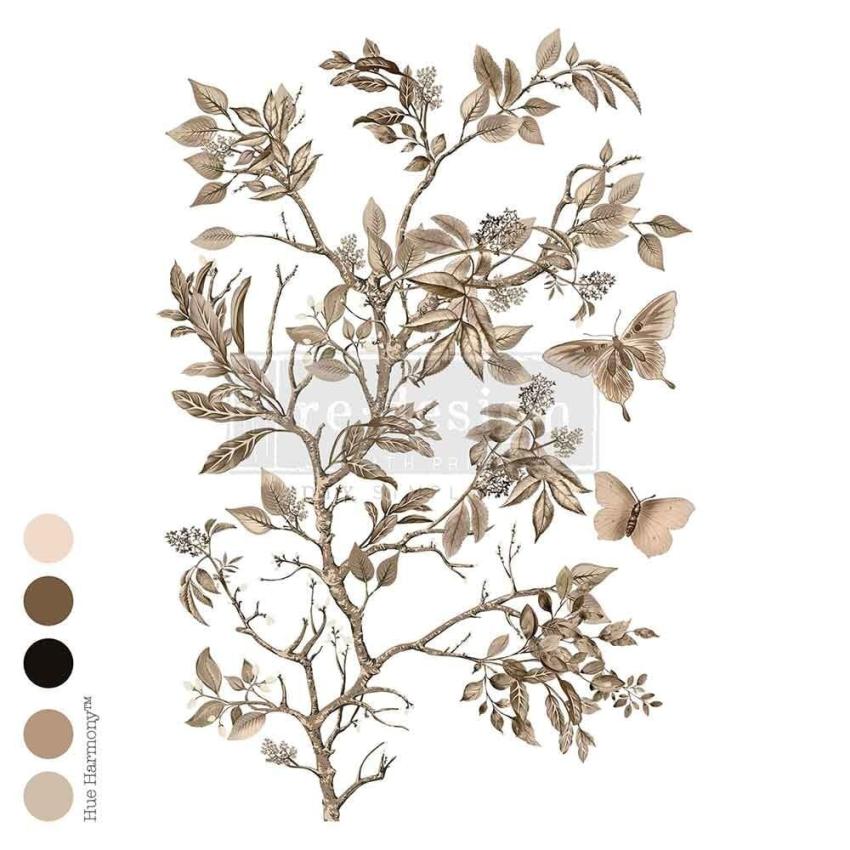 Re-Design with Prima - Transfer Aufkleber 24x35 Inch "Branch Harmony" Decor Transfer 4 Bogen 