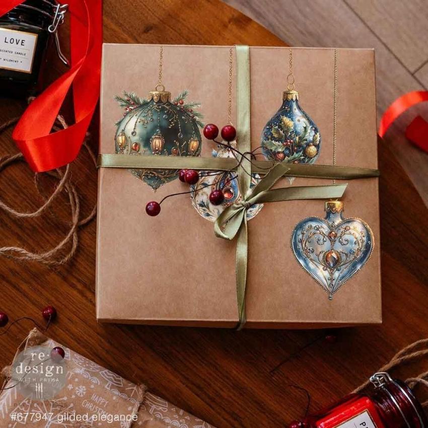 Re-Design with Prima - Transfer Aufkleber 8,5x11 Inch "Gilded Elegance" Decor Transfer 4 Bogen 