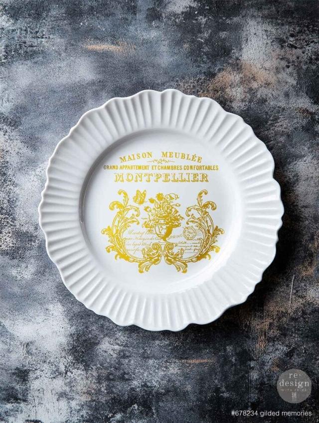Re-Design with Prima - Transfer Aufkleber 8,5x11 Inch "Gilded Memories" Decor Transfer 2 Bogen 