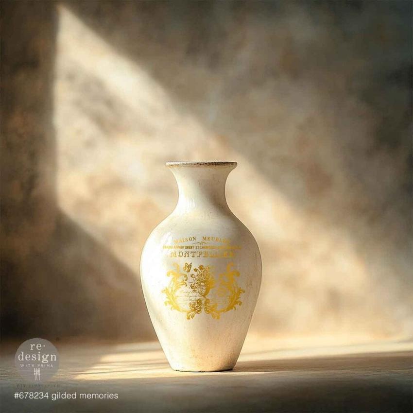 Re-Design with Prima - Transfer Aufkleber 8,5x11 Inch "Gilded Memories" Decor Transfer 2 Bogen 