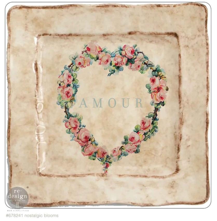 Re-Design with Prima - Transfer Aufkleber 8,5x11 Inch "Nostalgic Blooms" Decor Transfer 2 Bogen 