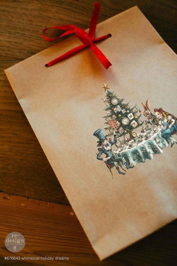 Re-Design with Prima - Transfer Aufkleber 8,5x11 Inch "Whimsical Holiday Dreams" Decor Transfer 4 Bogen 