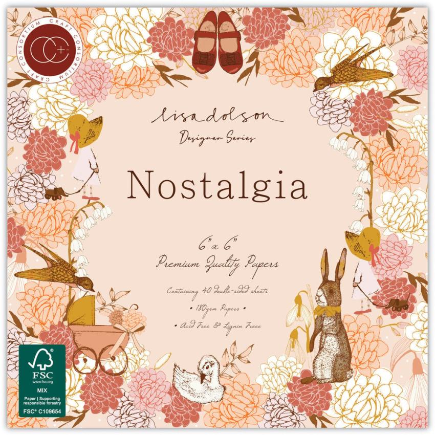 Craft Consortium - Designpapier "Nostalgia" Paper Pad 6x6 Inch - 40 Bogen