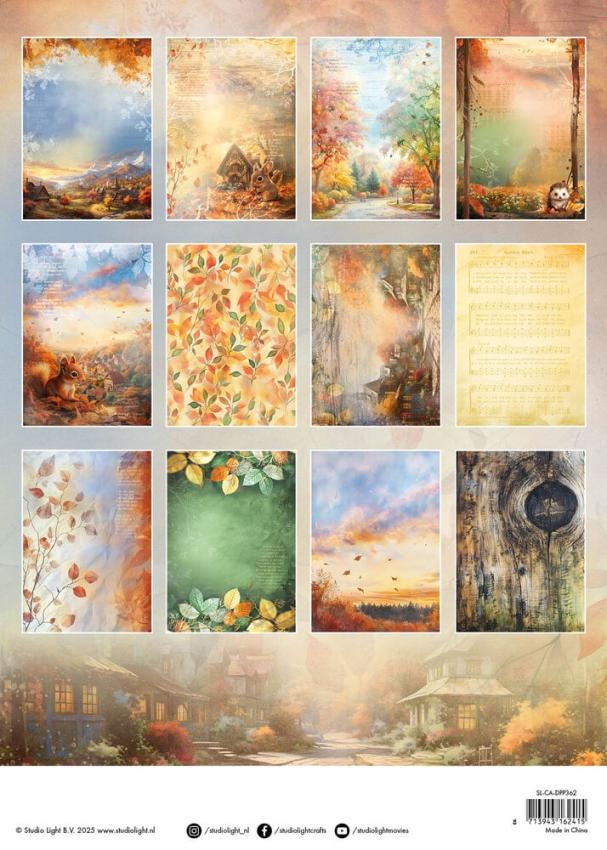 Studio Light - Designpapier "Charming Autumn" Designer Paper Pad A4 - 36 Bogen