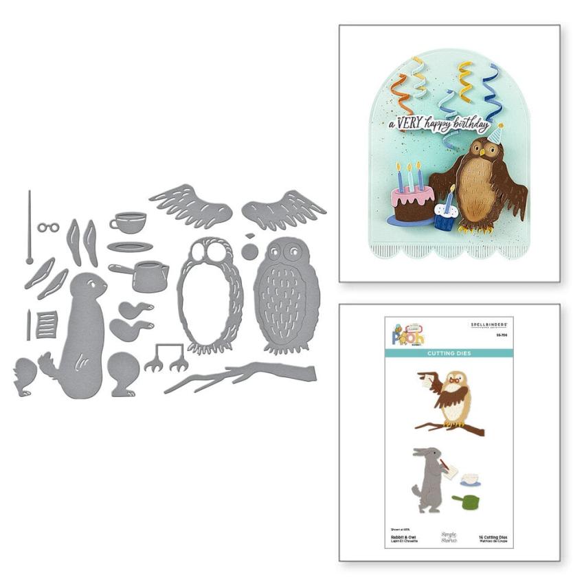Spellbinders - Stanzschablone "Rabbit & Owl" Dies