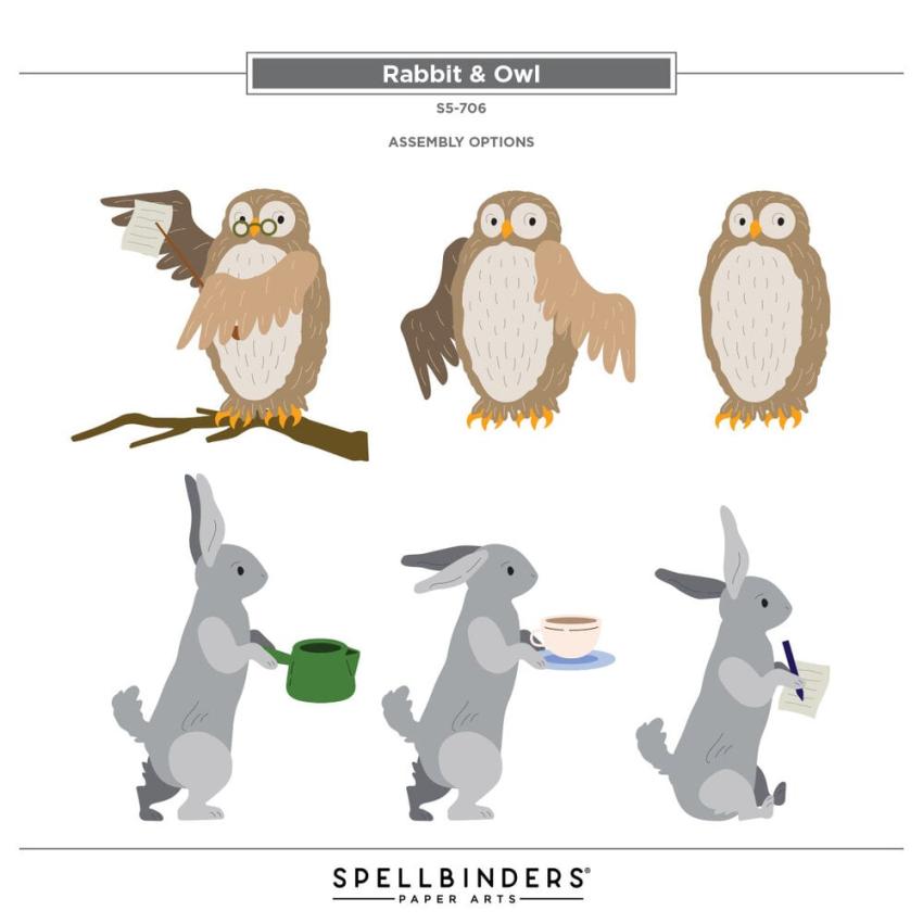 Spellbinders - Stanzschablone "Rabbit & Owl" Dies