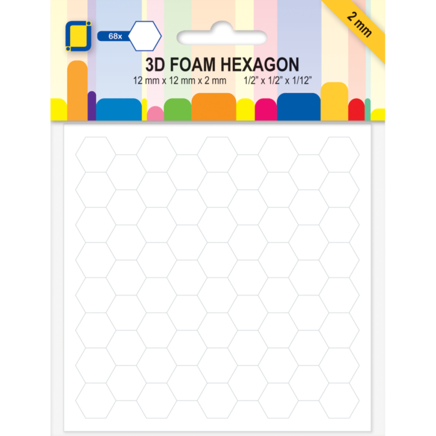 JEJE Produkt - 3D Foam Hexagon 12x12x2mm - 3D Klebepads