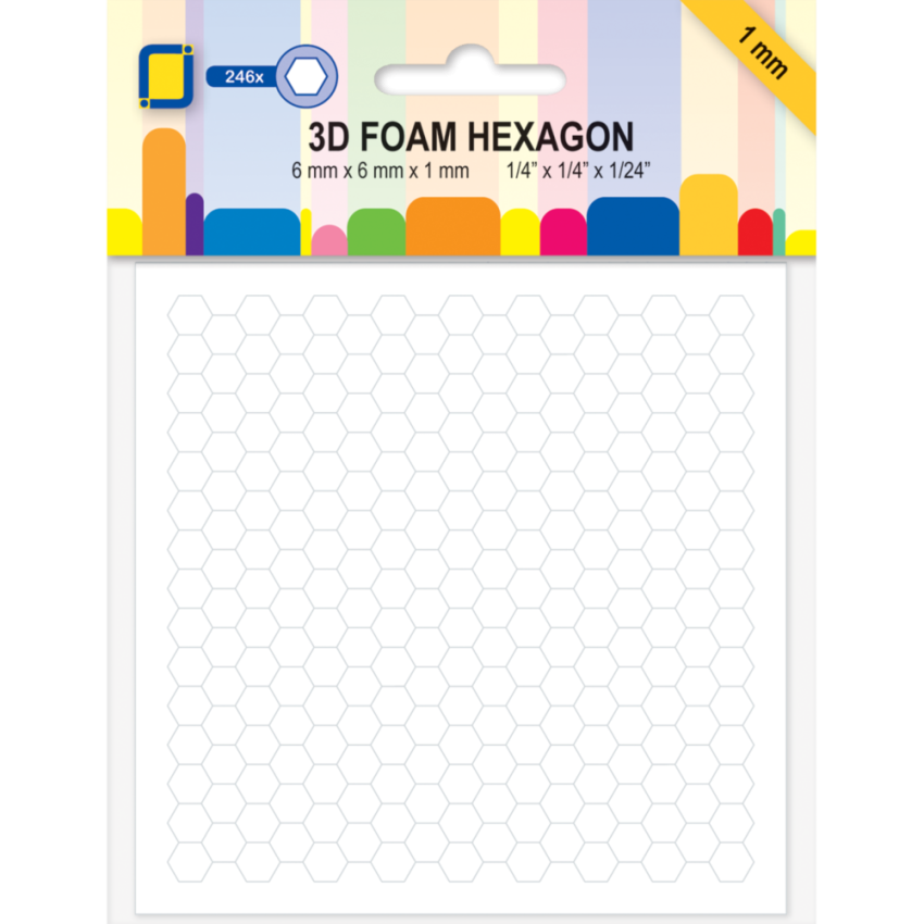 JEJE Produkt - 3D Foam Hexagon 6x6x1mm - 3D Klebepads