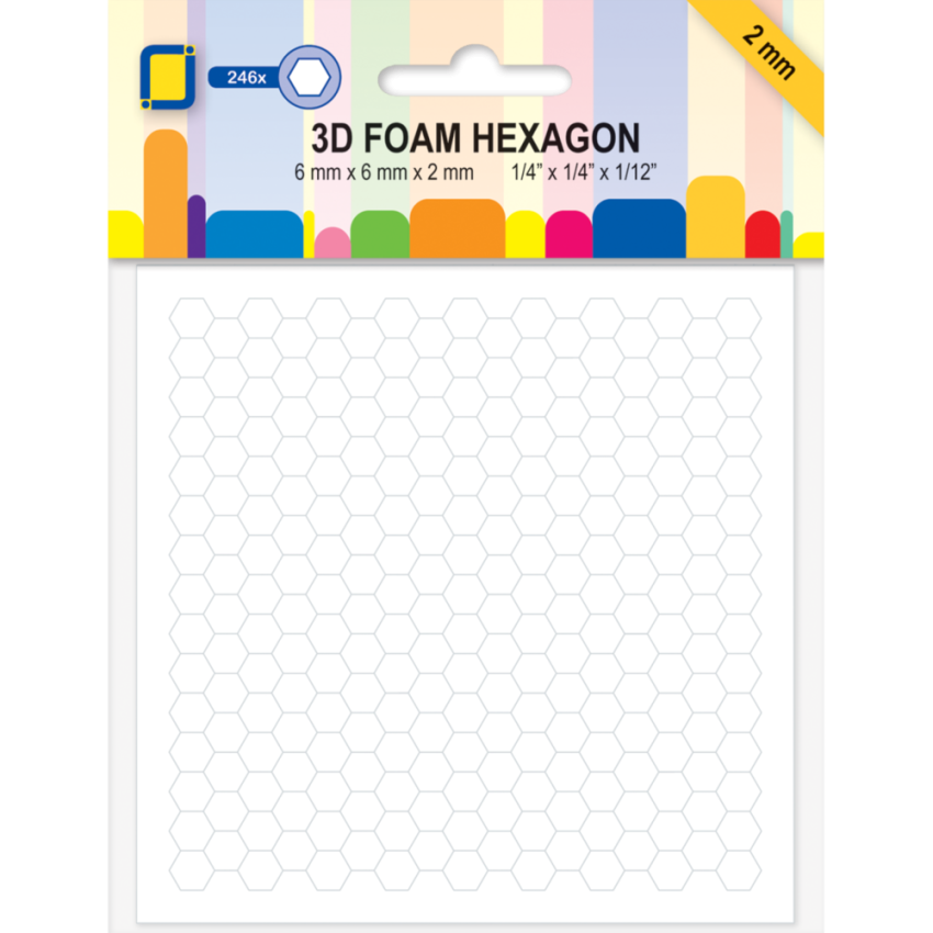 JEJE Produkt - 3D Foam Hexagon 6x6x2mm - 3D Klebepads