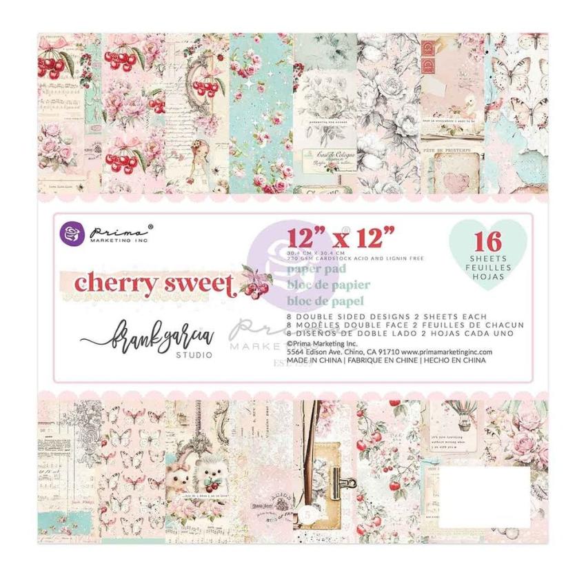 Prima Marketing - Designpapier "Cherry Sweet" Paper Pack 12x12 Inch - 16 Bogen