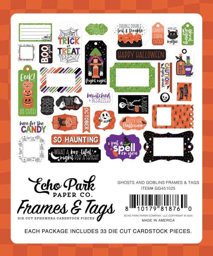 Echo Park - Stanzteile & Anhänger "Ghosts And Goblins" Frames & Tags 