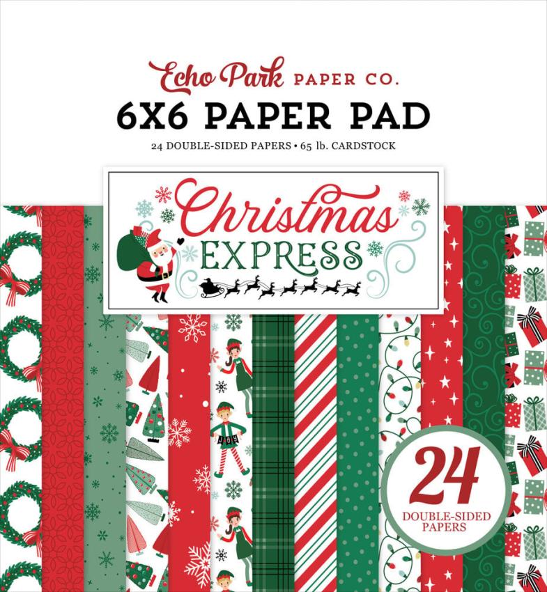 Echo Park - Designpapier "Christmas Express" Paper Pack 6x6 Inch - 24 Bogen