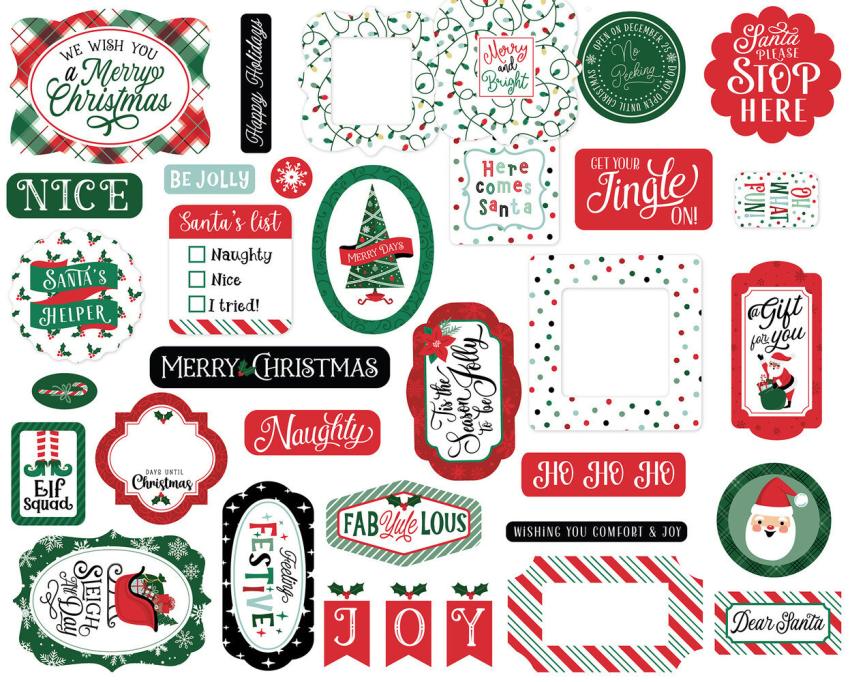 Echo Park - Stanzteile "Christmas Express" Ephemera