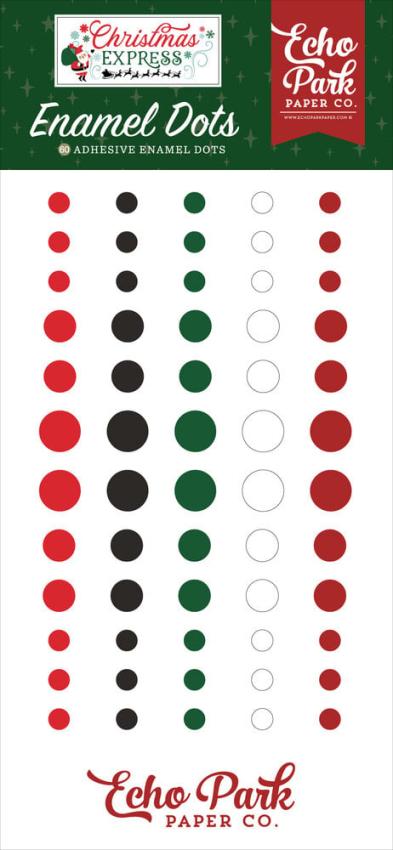 Echo Park - Enamel Dots "Christmas Express " 60 Stück
